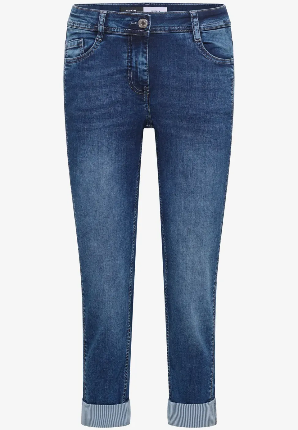 Mid Waist straight leg jeans in casual fit