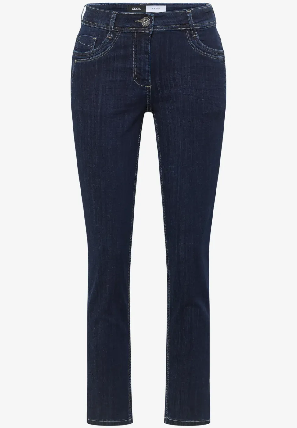 Mid Waist straight leg jeans in casual fit