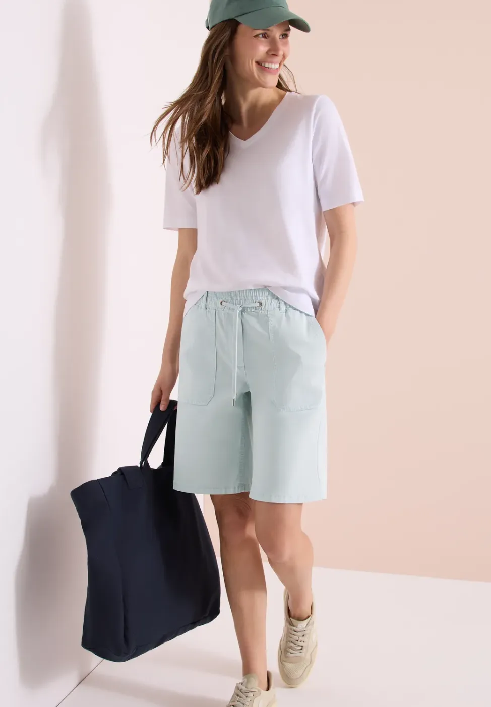 Mid Waist straight legs short in casual pasvorm