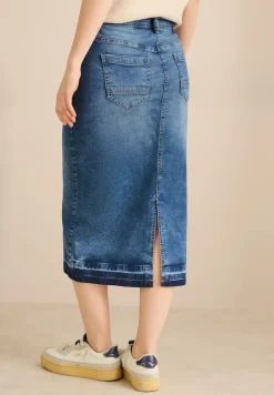 Midi denim rok