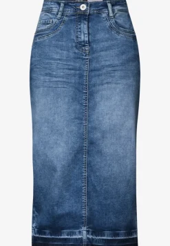 Midi denim rok