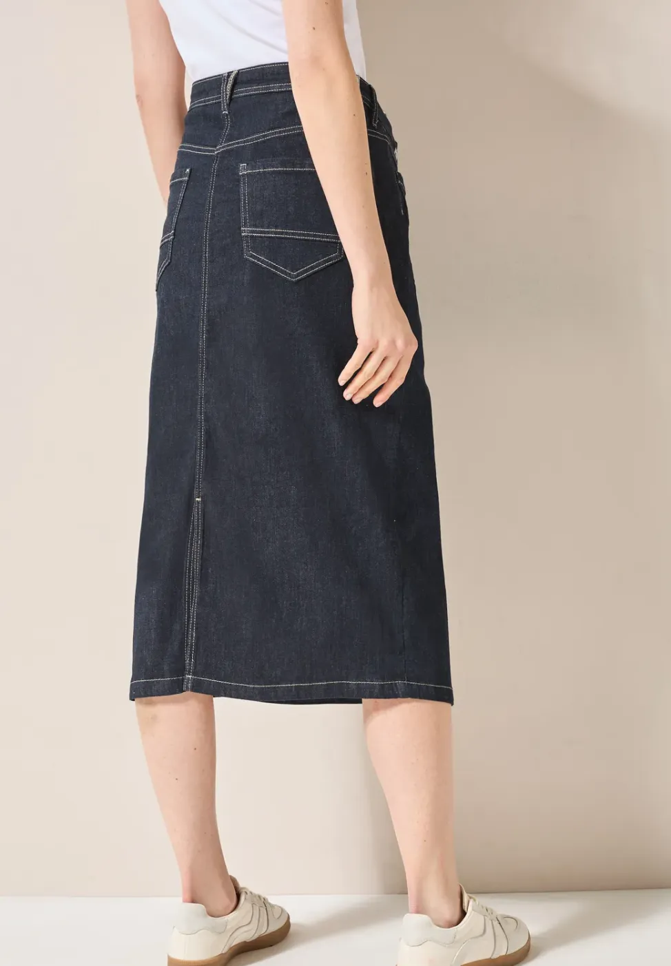 Midi denim rok