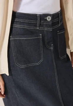 Midi denim rok