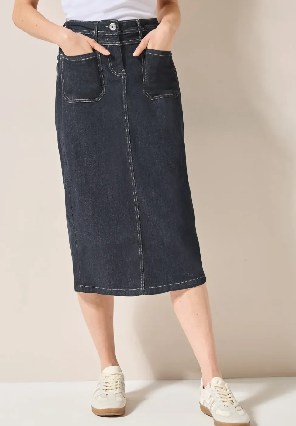 Midi denim rok