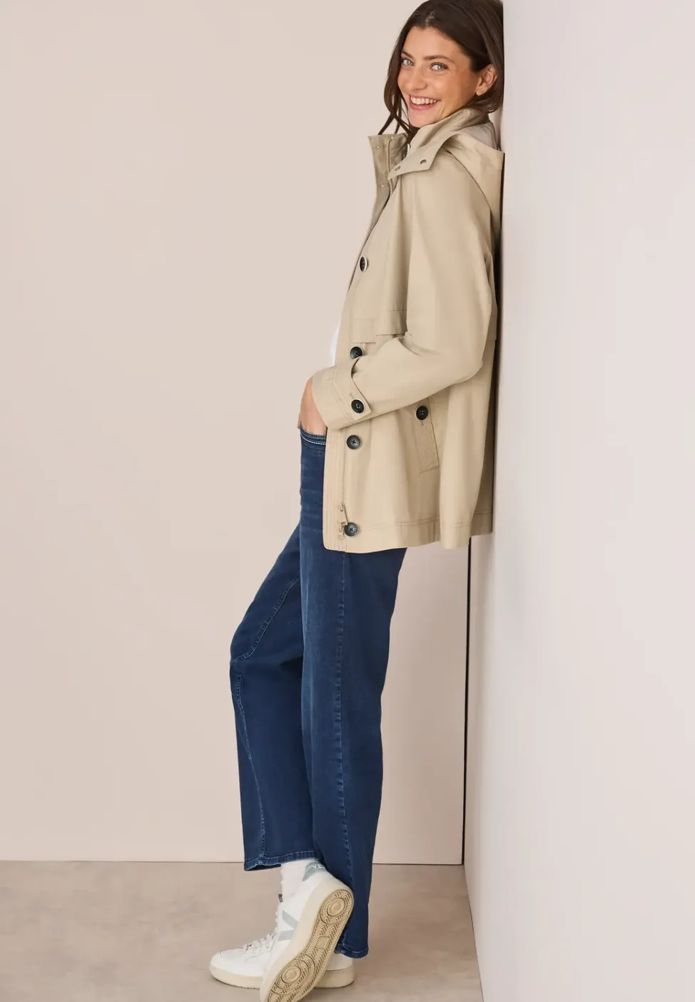 Midi trenchcoat