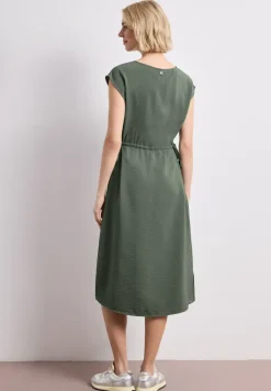 Midi-jurk met boothals
