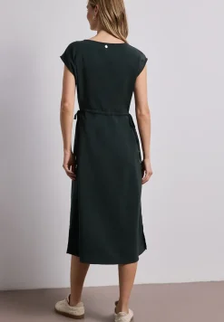 Midi-jurk met boothals