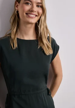 Midi-jurk met boothals