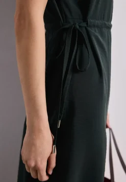Midi-jurk met boothals