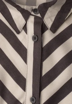 Midi-jurk met doorlopende knoopsluiting