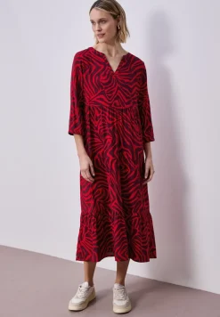 Midi-jurk met grafische print