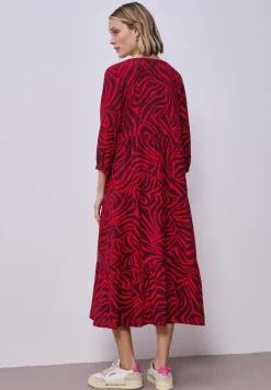 Midi-jurk met grafische print