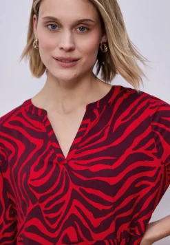 Midi-jurk met grafische print
