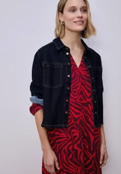 Midi-jurk met grafische print