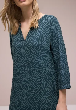 Midi-jurk met grafische print