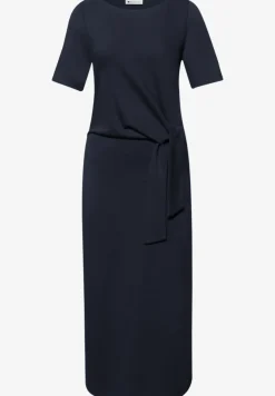 Midi-jurk met knoopdetail