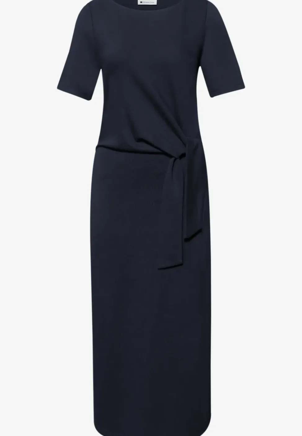 Midi-jurk met knoopdetail