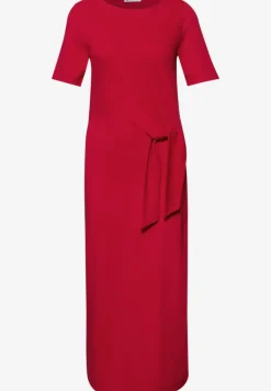 Midi-jurk met knoopdetail