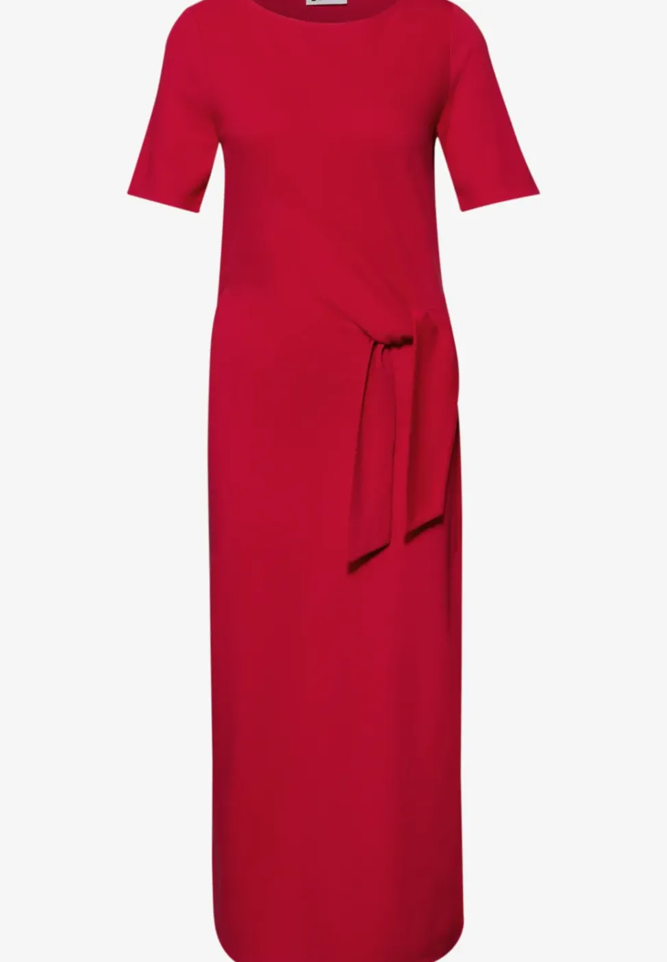 Midi-jurk met knoopdetail