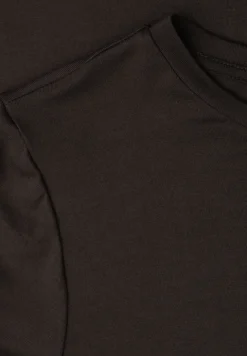 Midi-jurk met korte mouwen en splitdetail