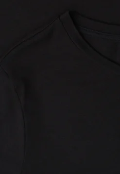 Midi-jurk met korte mouwen en splitdetail