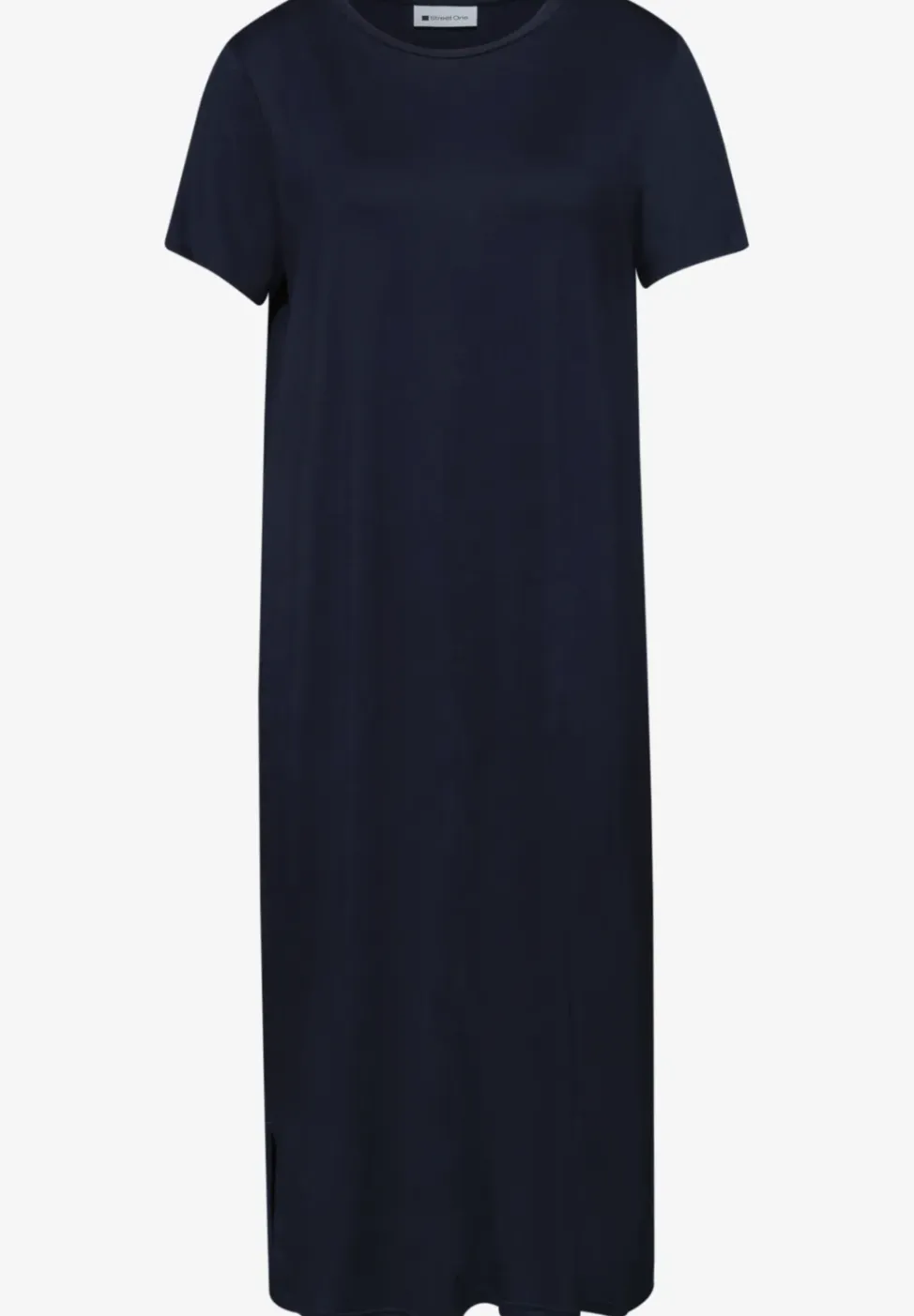 Midi-jurk met korte mouwen en splitdetail