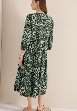 Midi-jurk met patchworkprint