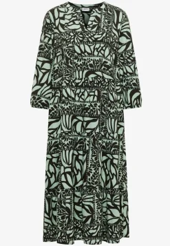 Midi-jurk met patchworkprint