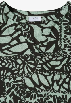 Midi-jurk met patchworkprint