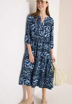 Midi-jurk met patchworkprint