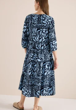 Midi-jurk met patchworkprint