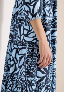 Midi-jurk met patchworkprint