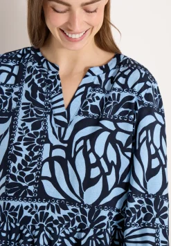 Midi-jurk met patchworkprint