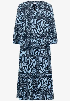 Midi-jurk met patchworkprint