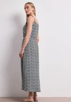 Midi-jurk met zigzagpatroon