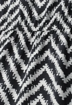 Midi-jurk met zigzagpatroon