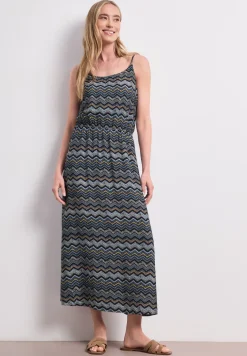 Midi-jurk met zigzagpatroon