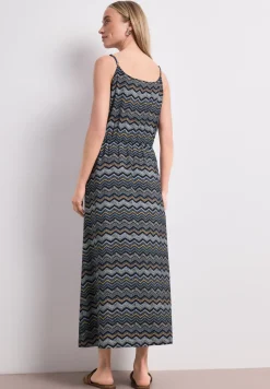 Midi-jurk met zigzagpatroon