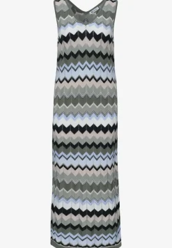 Midi-jurk met zigzagpatroon