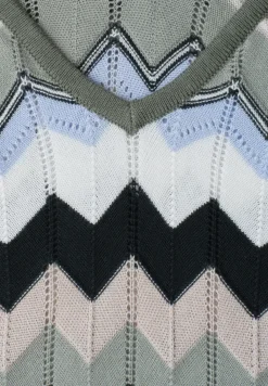 Midi-jurk met zigzagpatroon