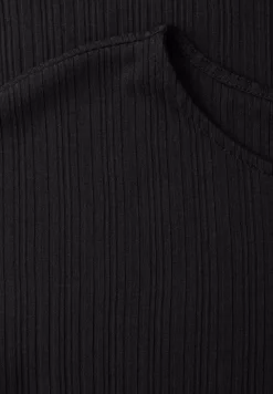 Midi-jurk van geribbelde jersey