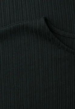 Midi-jurk van geribbelde jersey