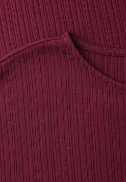 Midi-jurk van geribbelde jersey