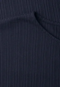 Midi-jurk van geribbelde jersey