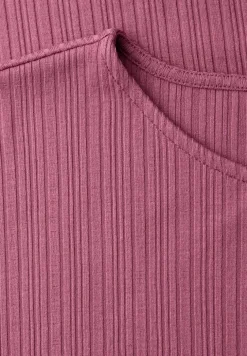 Midi-jurk van geribbelde jersey
