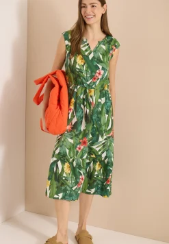 Midi-jurk met bloemenpatroon