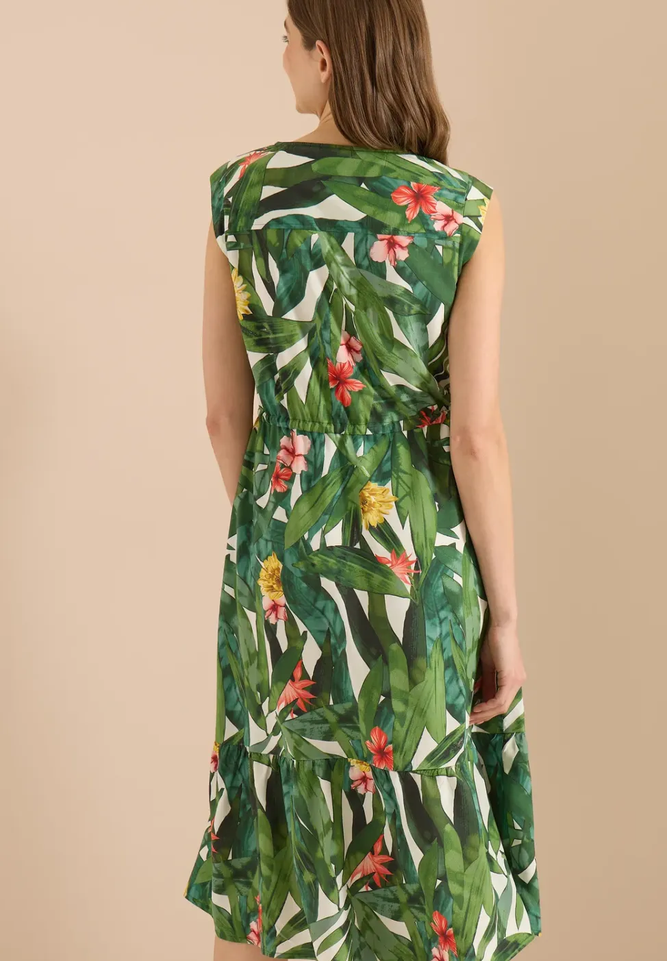 Midi-jurk met bloemenpatroon