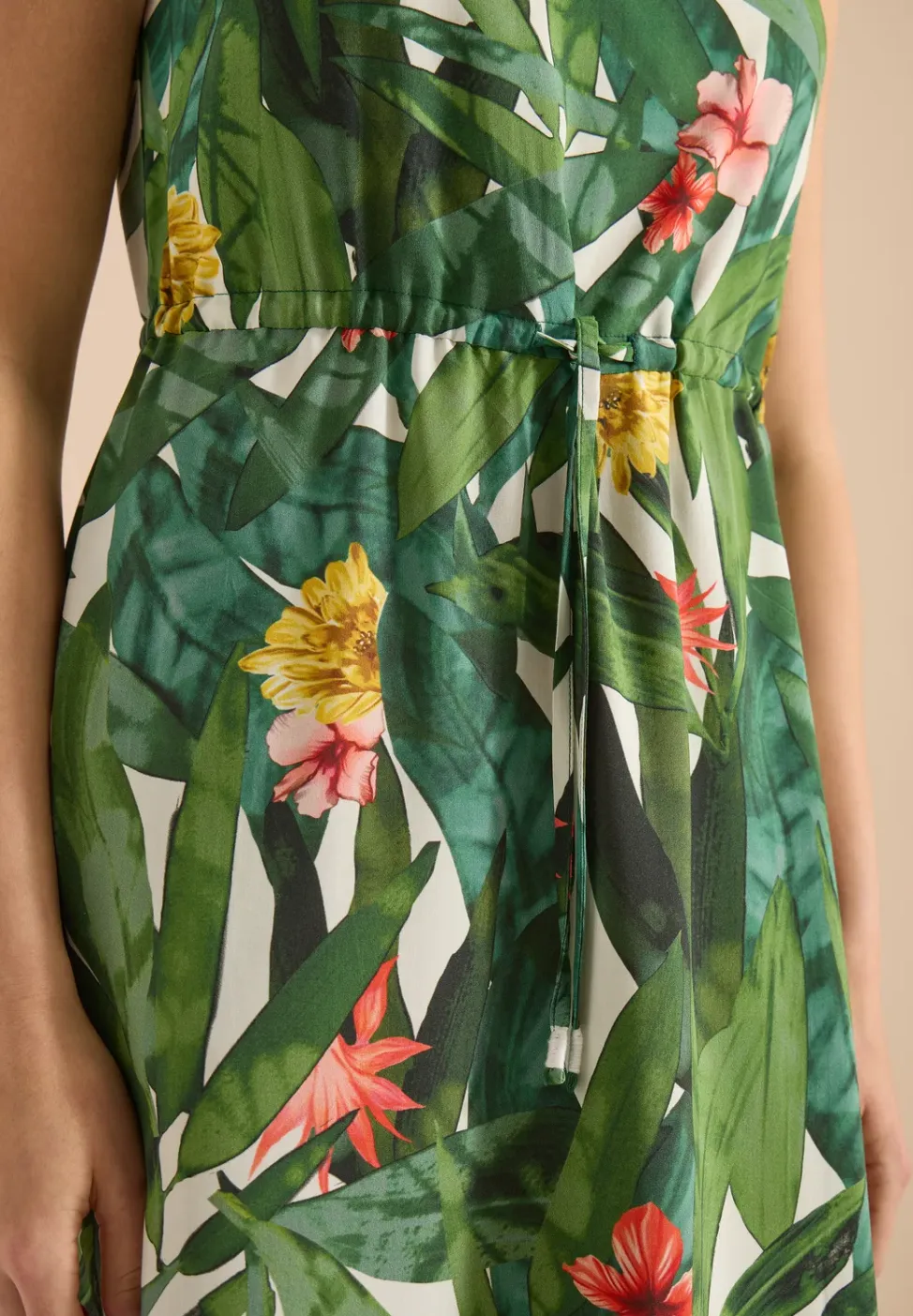 Midi-jurk met bloemenpatroon