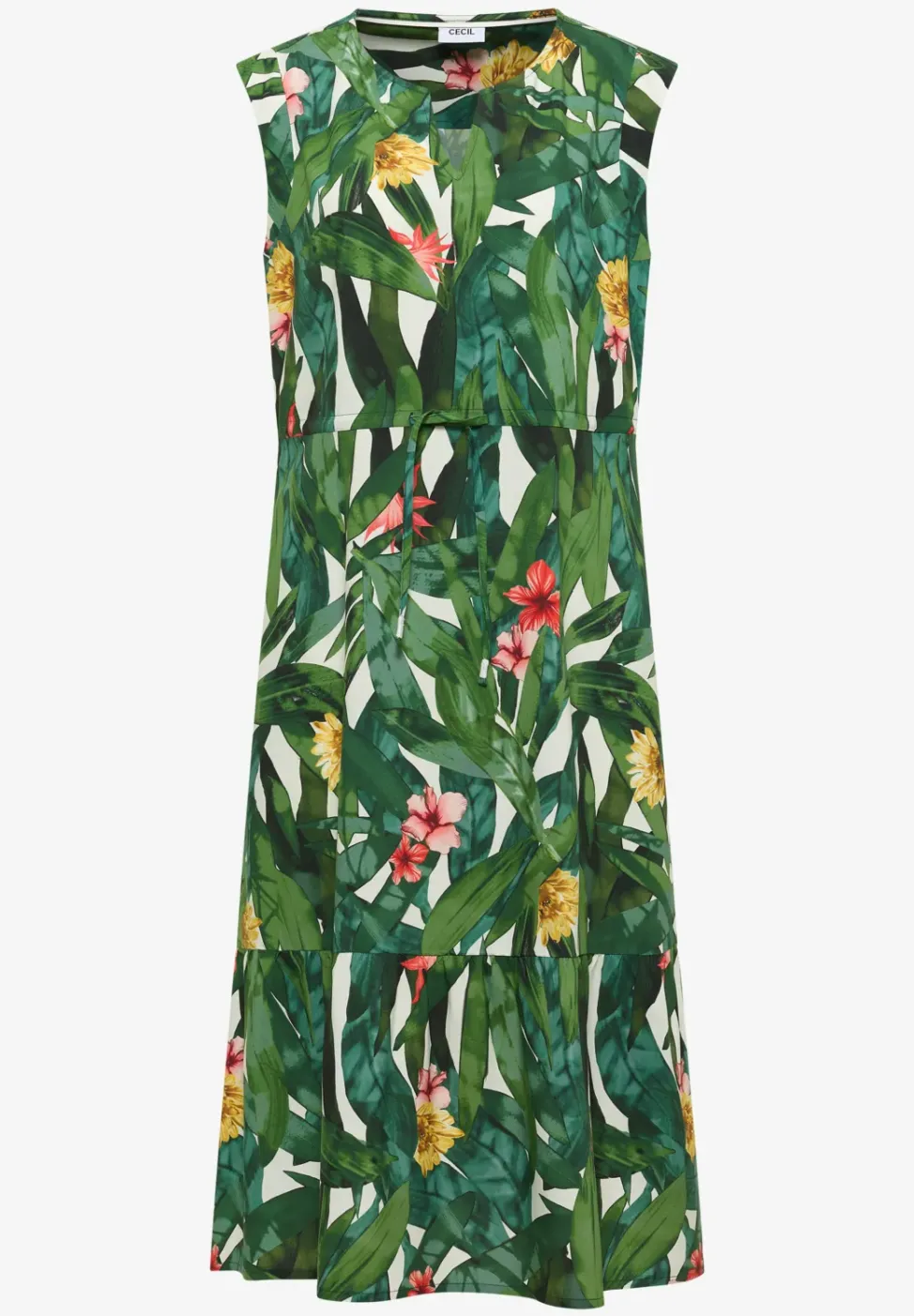 Midi-jurk met bloemenpatroon