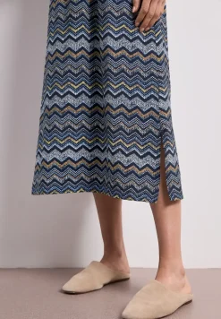 Midi-jurk met gestructureerde rok